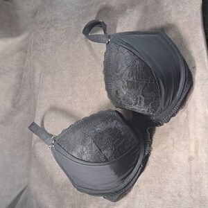Charade By Change Lingerie Black Padded Push Up Bra Adjustable Straps VG 32G